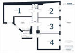 Frisch modernisierte 4 Zimmer WG - Zimmer einzeln zu vermieten – stilvoll wohnen in bester Lage - Grundriss
