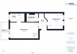 Wohnen auf 2 Stockwerken - 2 Zimmer Wohnung mit traumhaftem Balkon in Top Lage - Fürth-Burgfarrnbach - Grundriss 1. Stock Wohnung
