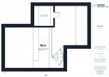 Wohnen auf 2 Stockwerken - 2 Zimmer Wohnung mit traumhaftem Balkon in Top Lage - Fürth-Burgfarrnbach - Grundriss 2. Stock Wohnung